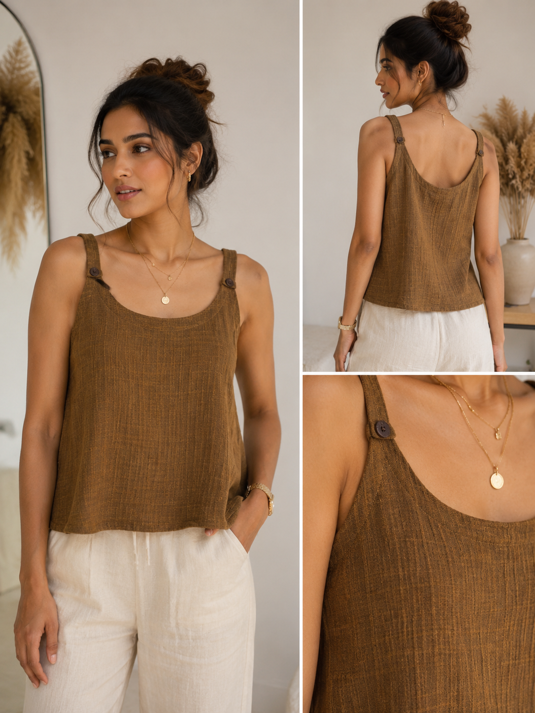 Cocoa Slub Top