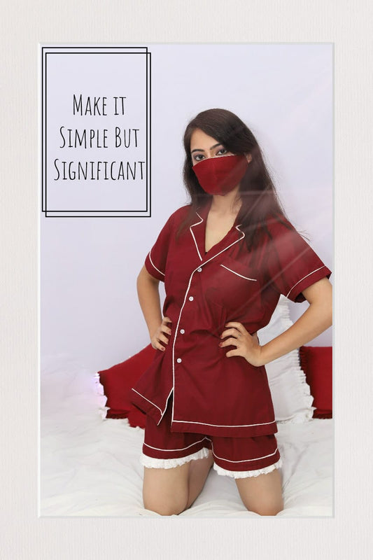 Red Velvet Sleepwear Set
