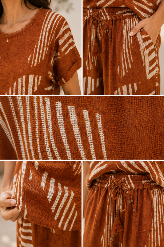 Terracotta Weave Co-ord
