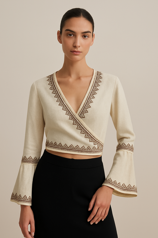 ✨ Sahara Whisper Wrap Top