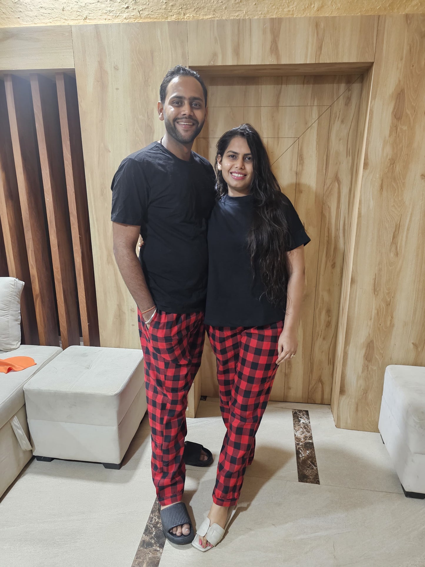 Cozy Plaid Pair – Couple Sleepwear