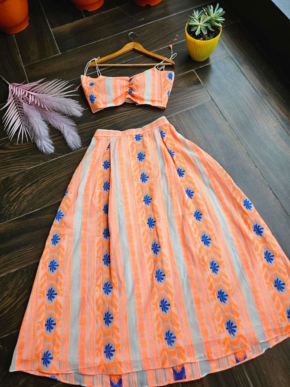 Tangerine Bloom Co-ord Set