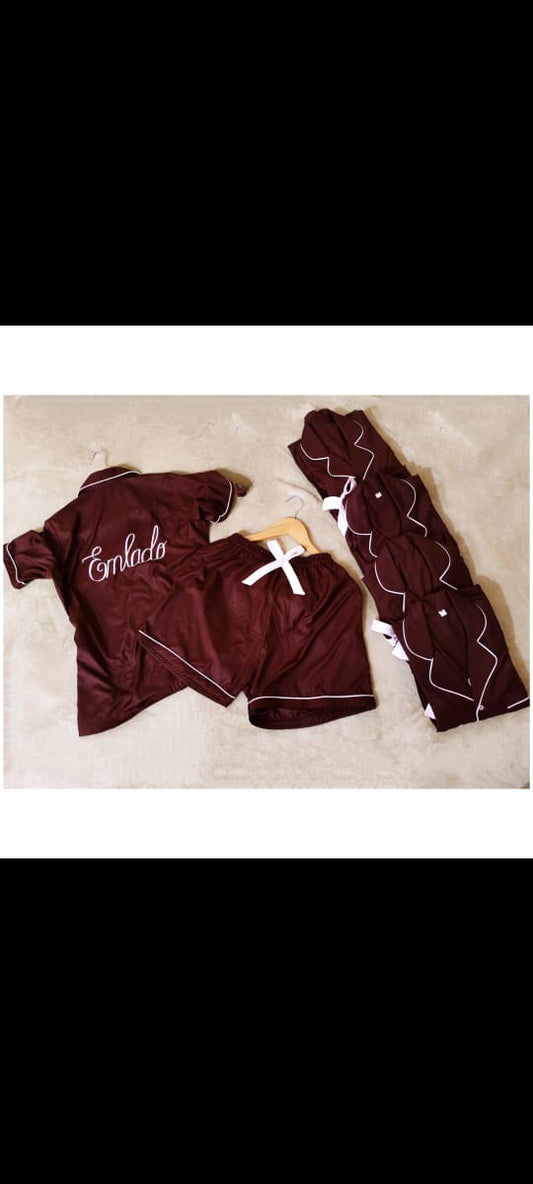 Signature Satin Shorts Set