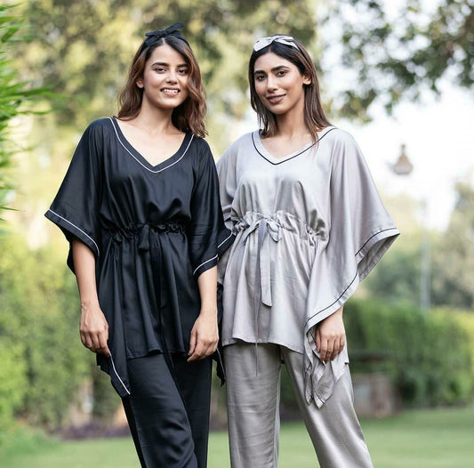 Noir & Silver Dreams – Luxe Lounge Sets